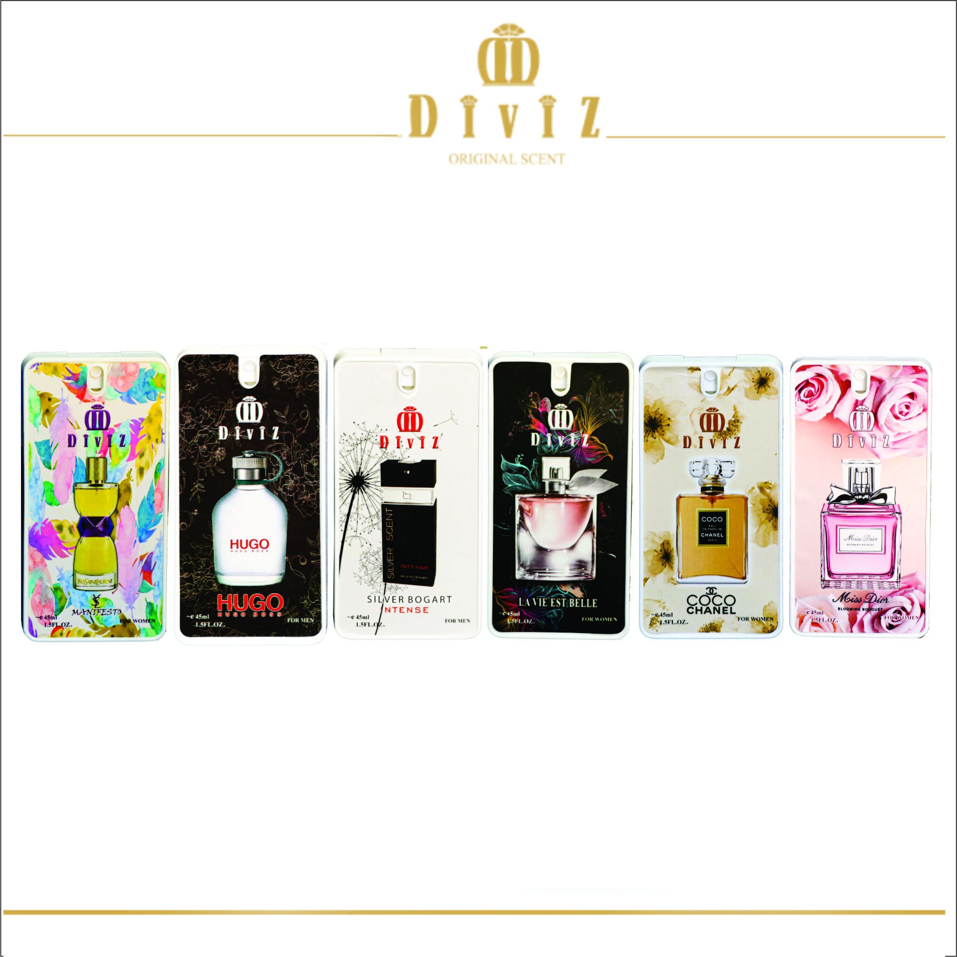پک 6 عددی عطر جیبی زنانه و مردانه کد 4 (40 میلی لیتر )